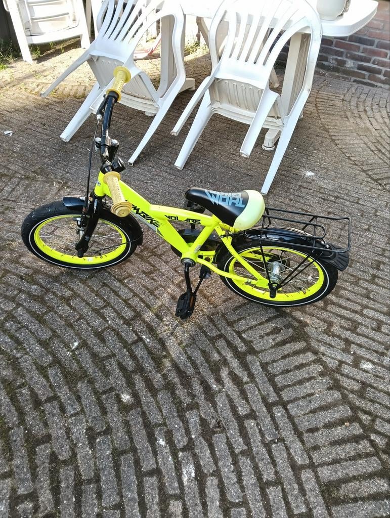 Stoere gele kinderfiets - THORN BIKE - 16 inch, Fietsen en Brommers, Fietsen | Kinderfietsjes, Ophalen, Terugtraprem, THORN BIKE