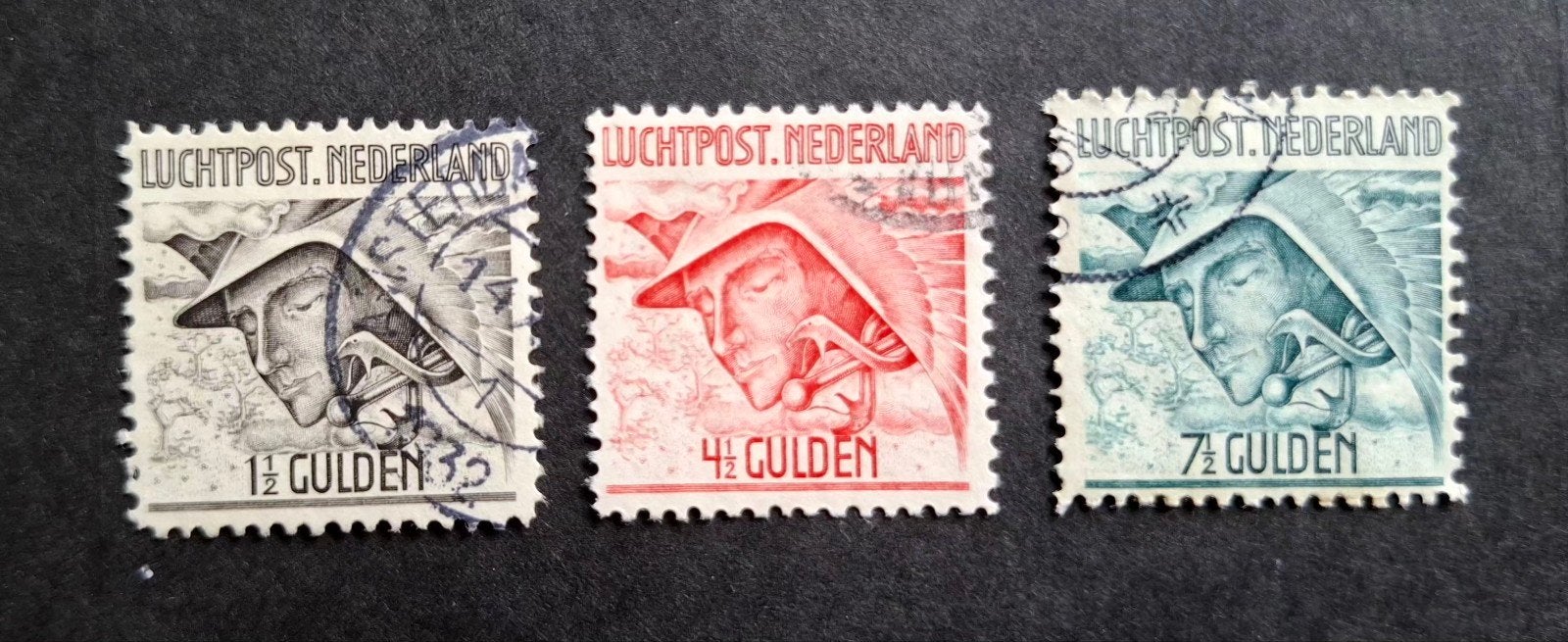 Nederland 1929 nvph LP6-8 Mercurius, Postzegels en Munten, Ophalen of Verzenden, Gestempeld