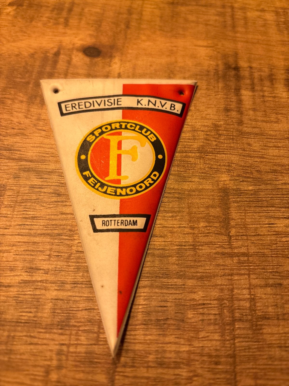 Vintage Feyenoord Vaantje Eredivisie KNVB Rotterdam, Ophalen of Verzenden, Gebruikt, Feyenoord, Vaantje of Sjaal
