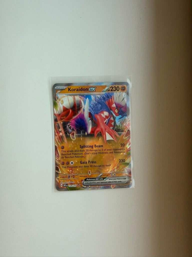 Koraidon EX 124 Obsidian Flames, Ophalen of Verzenden, Nieuw, Losse kaart, Foil