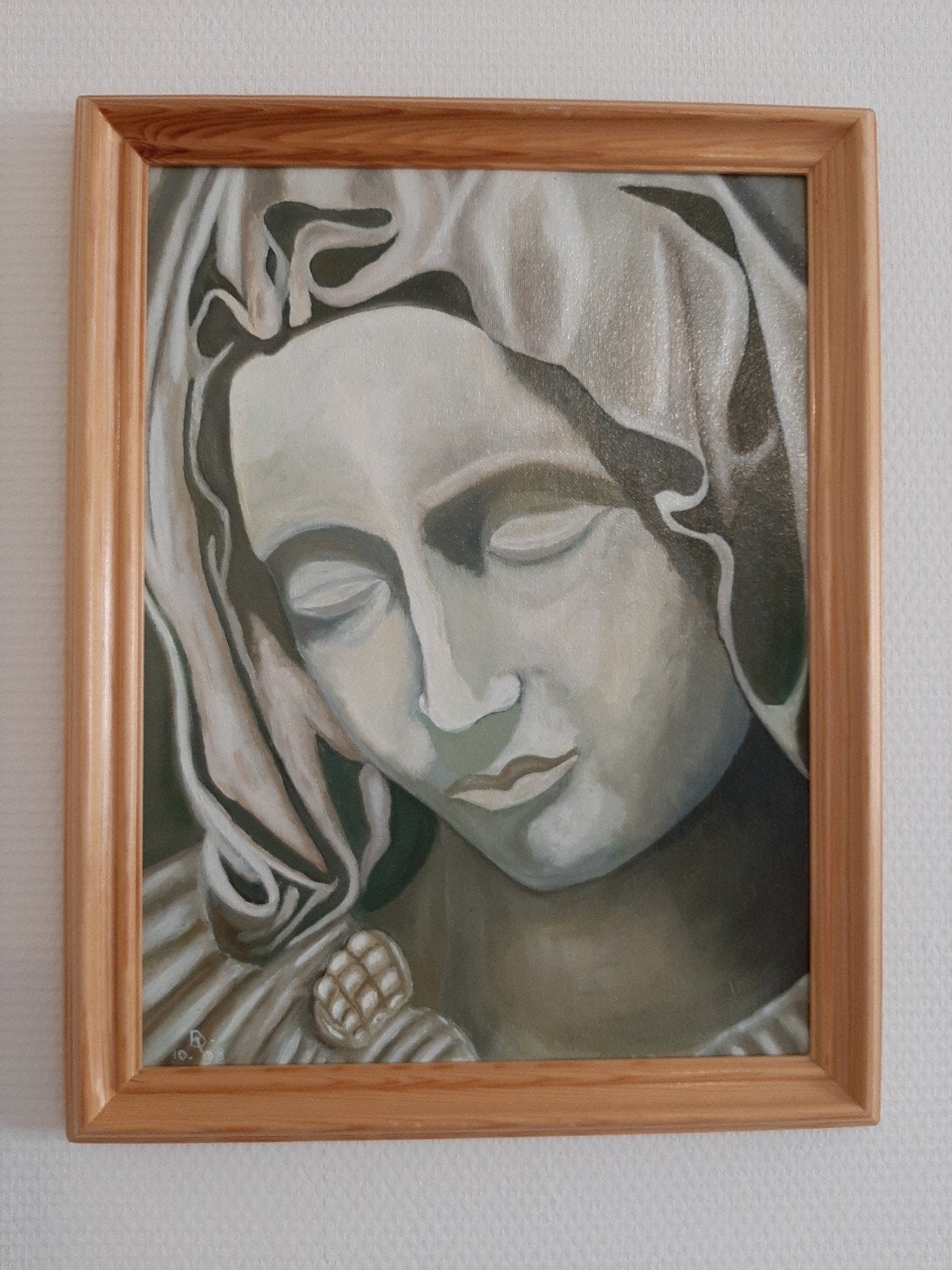 Schilderij  beeld madonna, Antiek en Kunst, Kunst | Schilderijen | Klassiek, Ophalen of Verzenden