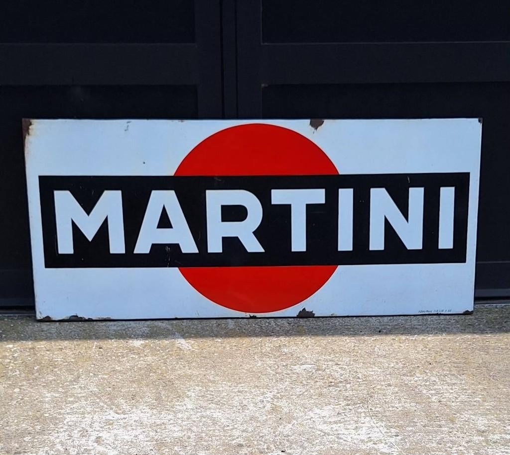 Groot emaille reclamebord van Martini🍸, Verzamelen, Merken en Reclamevoorwerpen, Ophalen, Reclamebord, Gebruikt, .