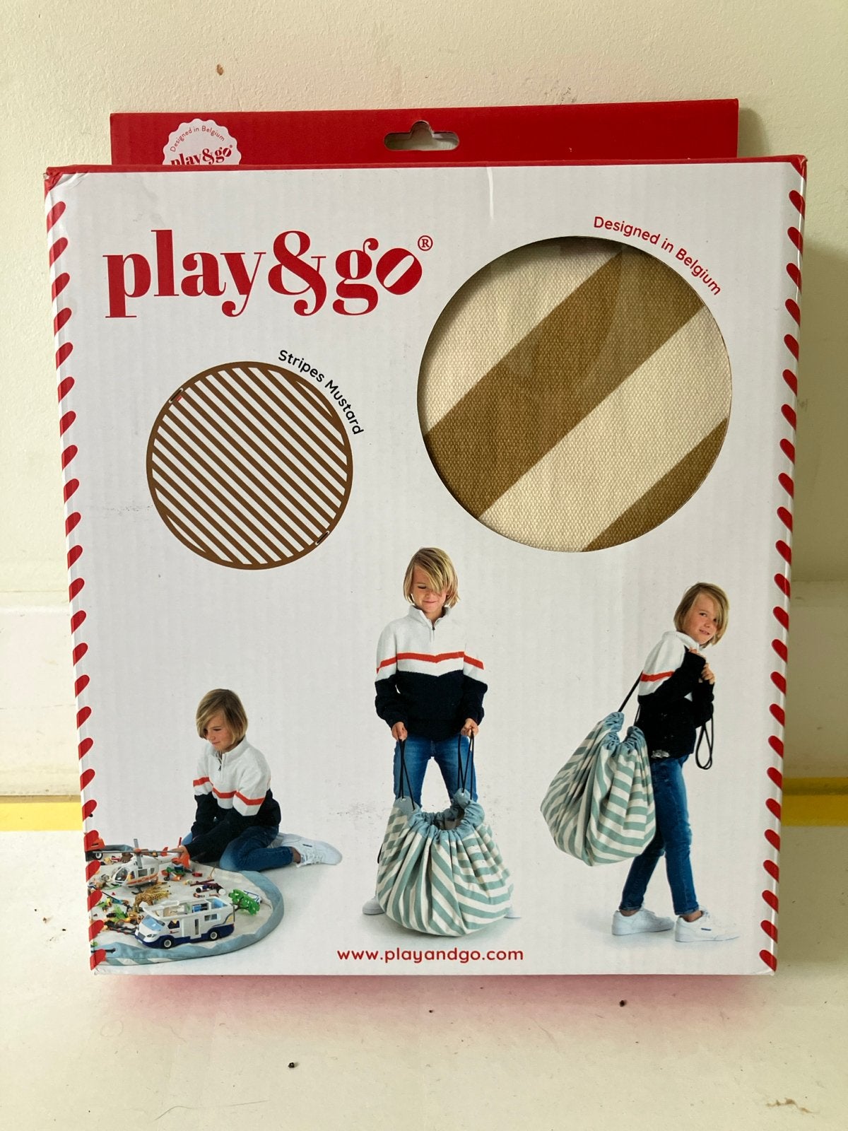 Play&Go Speelkleed/Opbergzak - Stripes Mustard, Ophalen of Verzenden, Nieuw, Jongen of Meisje