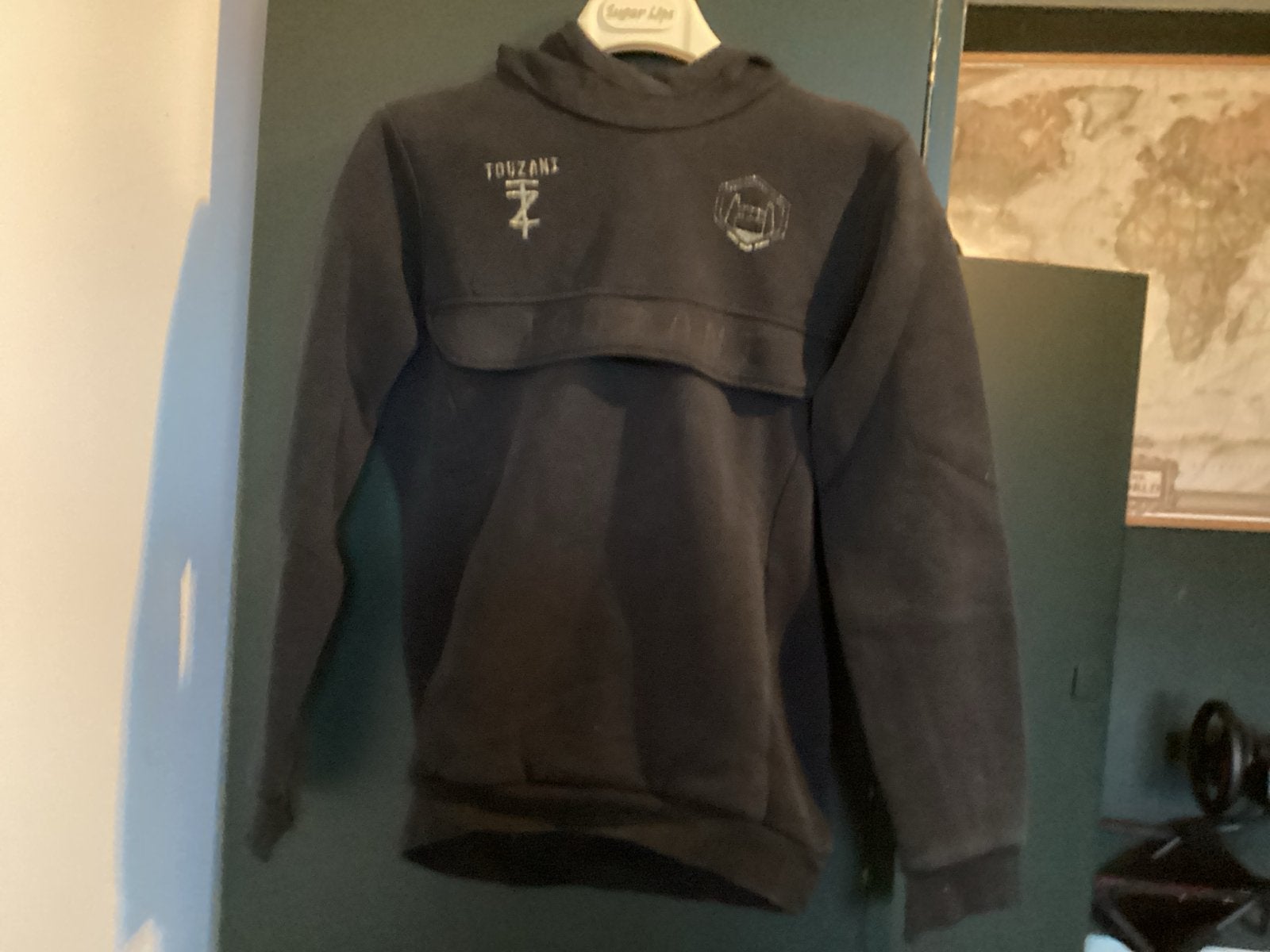 Touzani Hoodie Maat 152 - Zwart, Ophalen of Verzenden, Gebruikt, Jongen of Meisje, Trui of Vest