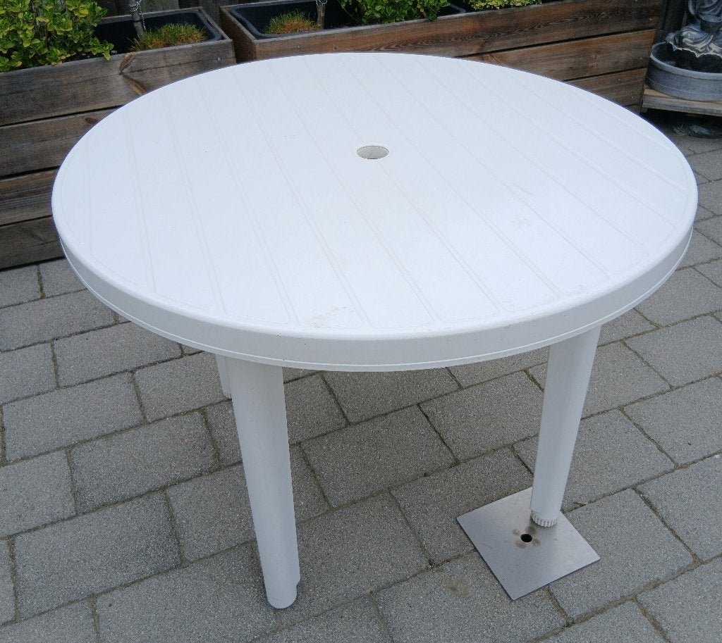 Kunststof Tuintafel, Tuin en Terras, Tuintafels, Ophalen, Gebruikt, Rond, Kunststof