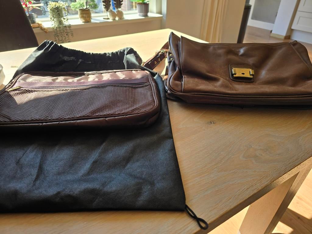 Castelijn & Beerens Laptoptas met Beschermhoes, Ophalen of Verzenden, Gebruikt, Bruin, Overige typen