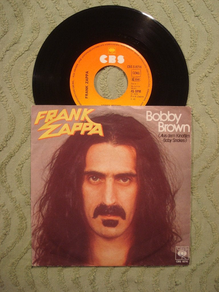 Frank Zappa 7" Vinyl Single: ‘Bobby Brown’ (Duitsland), Cd's en Dvd's, Ophalen of Verzenden, Zo goed als nieuw, 7 inch, Rock en Metal