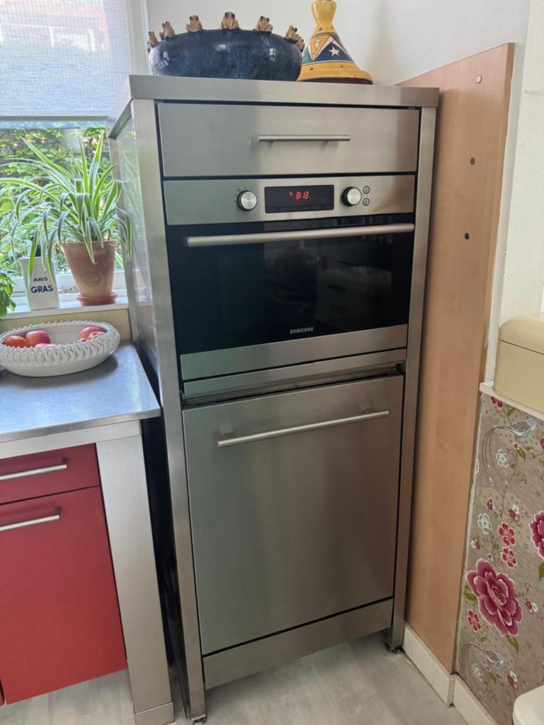 Samsung Combi-oven met vaatwasser - RVS meubel, Ophalen, Gebruikt, Combi-oven, 60 cm of meer