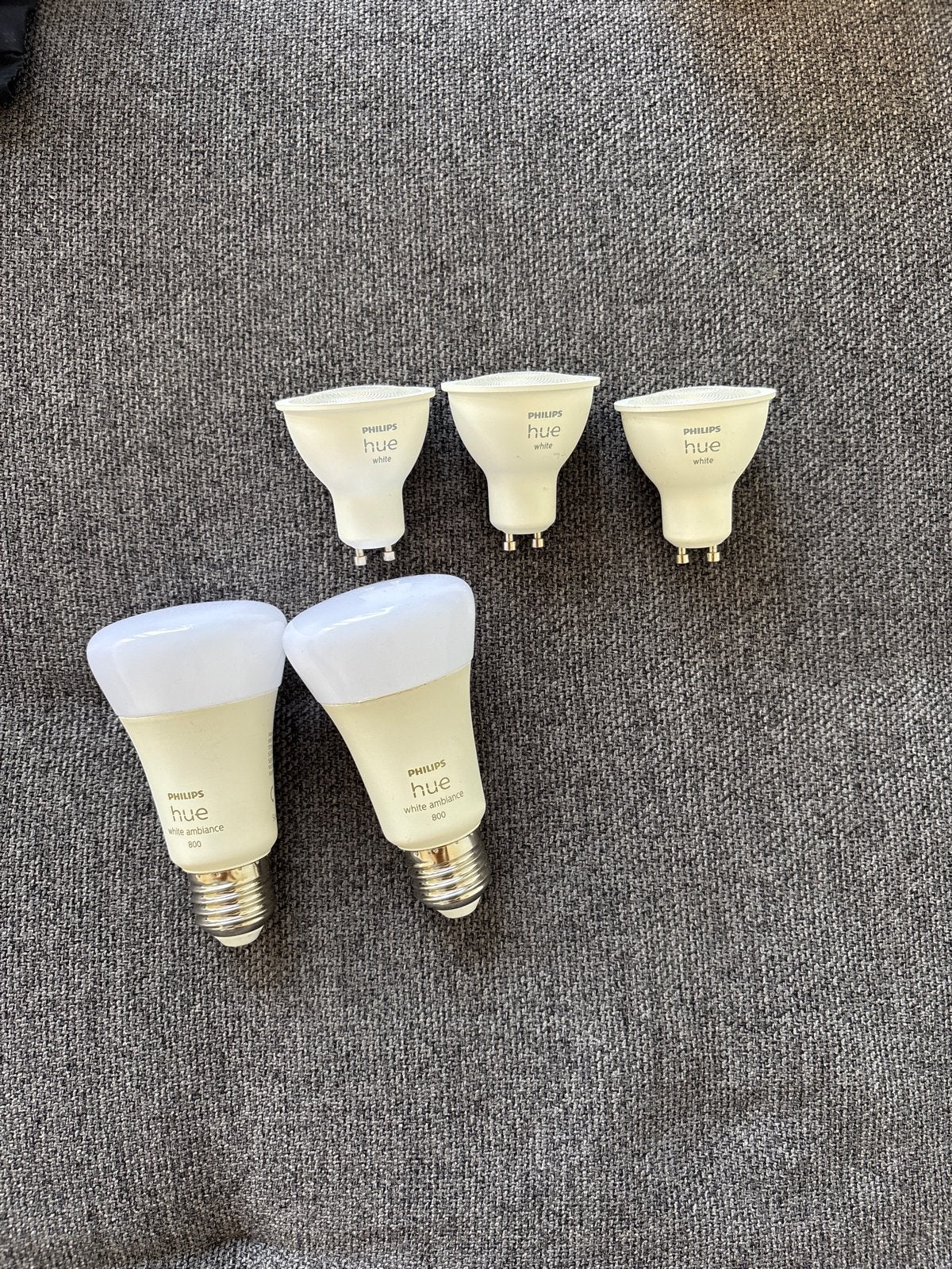 Philips Hue White Ambiance E27 en GU10 Lampen, Wit, Dimbaar, E27 (groot), Ophalen of Verzenden