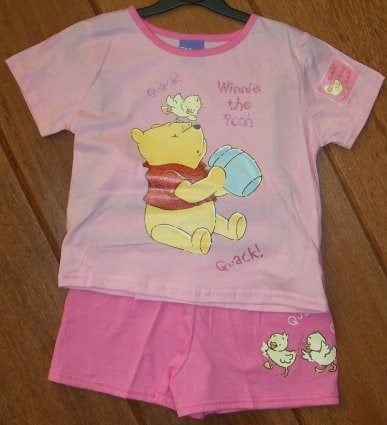 Maat 98 Winnie the Pooh shortama *NIEUW* (3887) a, Disney, Nacht- of Onderkleding, Meisje, Nieuw