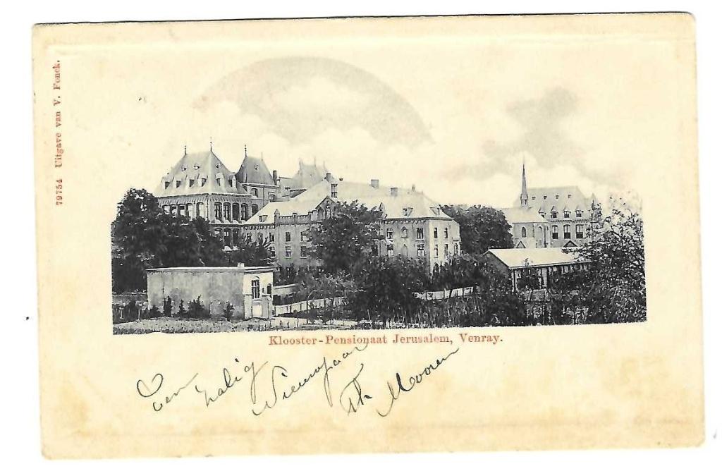 Venray - Klooster Pensionaat Jerusalem, Verzamelen, Ansichtkaarten | Nederland, Verzenden, Voor 1920, Gelopen, Limburg