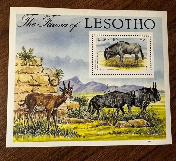 Lesotho 1987 Wildebeest postfris - dieren, Postzegels en Munten, Postzegels | Afrika, Postfris, Overige landen, Ophalen of Verzenden