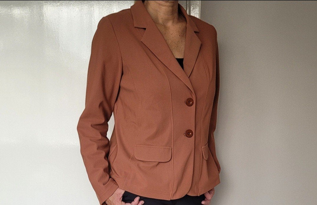 Studio Anneloes Bonded Colbert XL Hazelnoot bruin Colbert, Studio Anneloes, Bruin, Verzenden, Maat 46/48 (XL) of groter