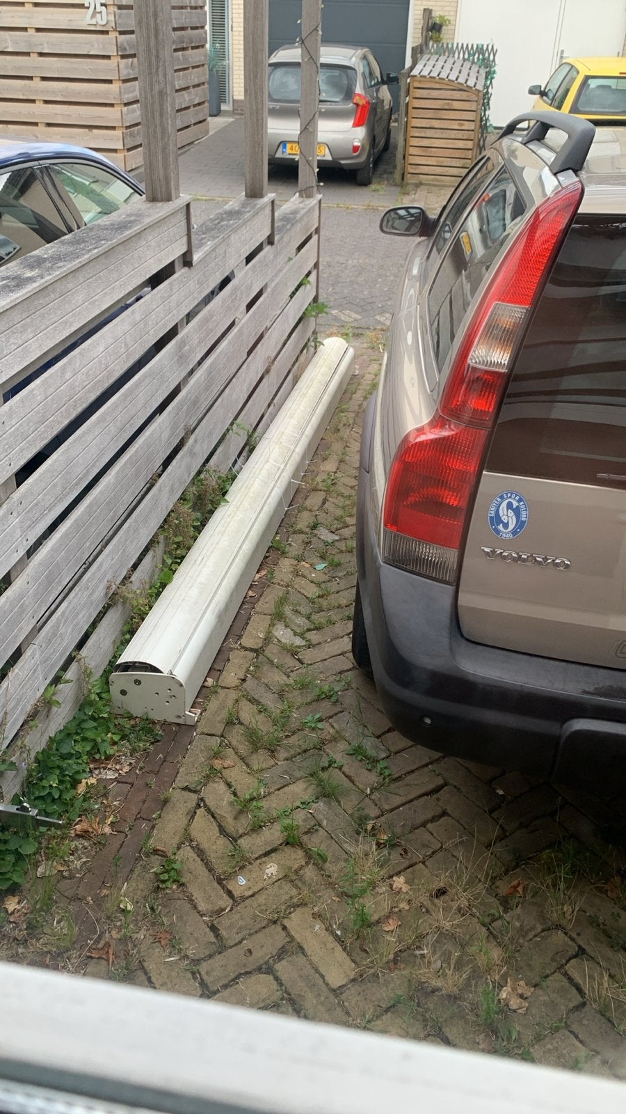 Cassettezonnescherm onderdelen (armen intact), Gebruikt, Elektrisch, Ophalen of Verzenden, 250 cm tot 450 cm