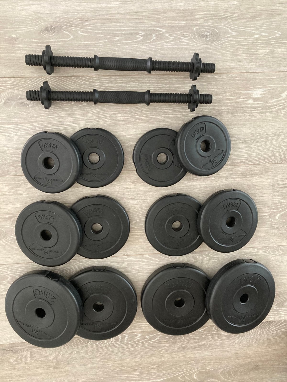 Zgan.Gyronetics Dumbellset-Halterset, Kunststof totaal- 18KG, Ophalen, Zo goed als nieuw, Halterset