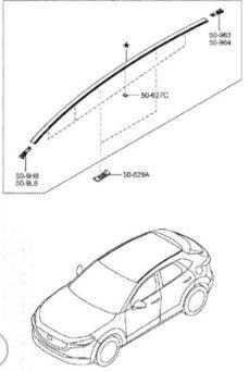 Langsdrager links origineel DFR5509L0 Mazda CX 30, Auto diversen, Dakdragers, -, -, Nieuw, Ophalen of Verzenden