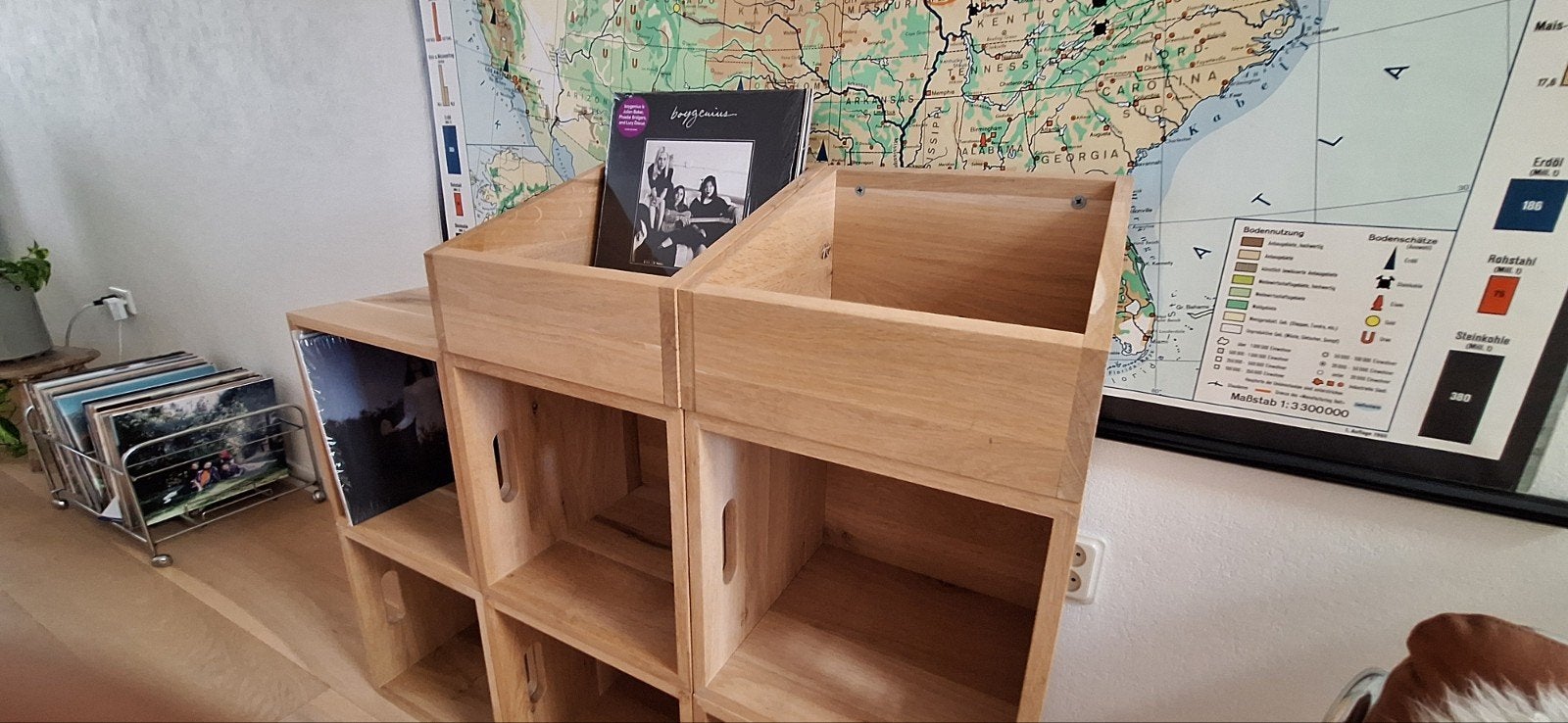 LP opberg systeem 'Music Box Designs', Ophalen, Zo goed als nieuw, Minder dan 50 cm