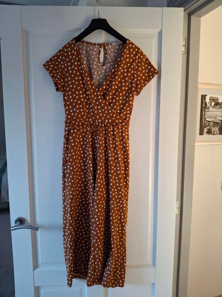 Pull&Bear Jumpsuit met stippen - Maat M, Kleding | Dames, Jumpsuits, Bruin, Pull&Bear, Ophalen of Verzenden, Maat 36 (S)