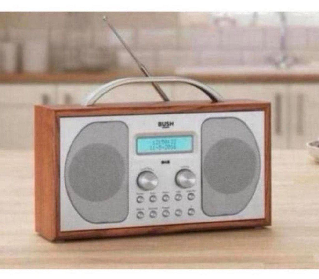 Bush DAB Bluetooth FM-stereo radio alarm houten hout NIEUW, Ophalen of Verzenden, H, H, Radio