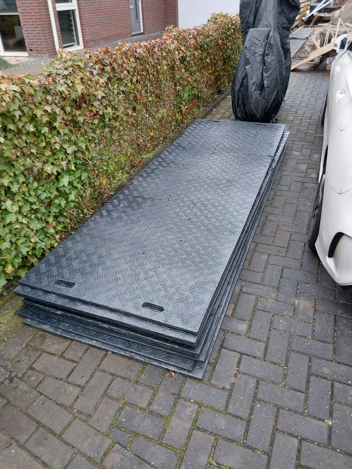Rijplaten kunststof 300x100 cm te huur, Doe-het-zelf en Verbouw, Ophalen, Gebruikt