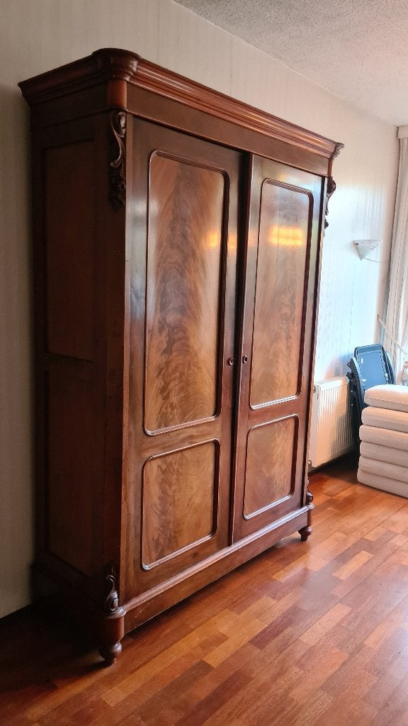 Antieke mahonie houten kast, Ophalen