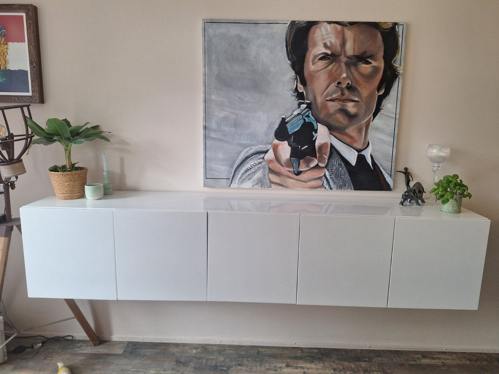 Hoogglans witte hangkast - 240x40x50cm - Zeer netjes, Ophalen of Verzenden, Zo goed als nieuw, Minder dan 100 cm, 25 tot 50 cm