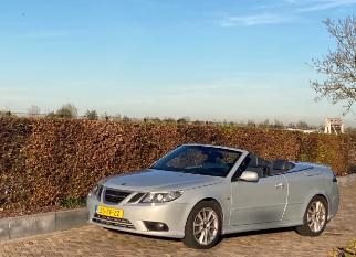 Saab 9-3 1.8 T Lineair 110KW Cabrio AUT 2008 Grijs, Auto's, 1998 cc, 4 cilinders, Cabriolet, 4 stoelen