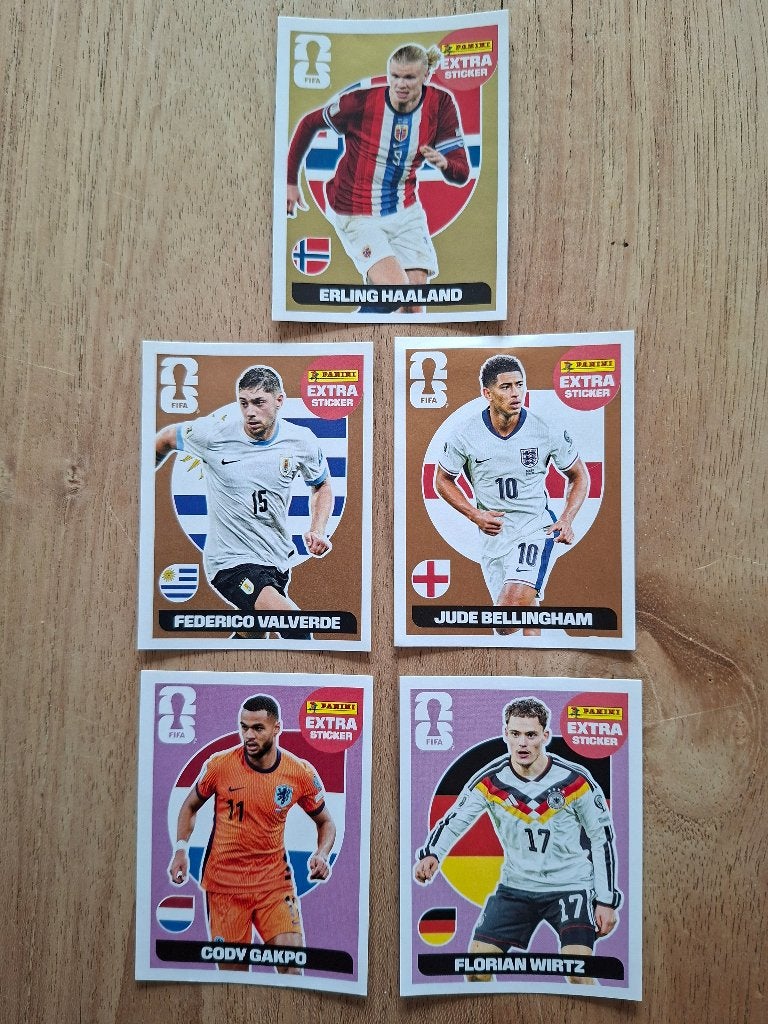 Extra stickers Panini WK 2026, Ophalen of Verzenden, Zo goed als nieuw, Buitenlandse clubs, Poster, Plaatje of Sticker
