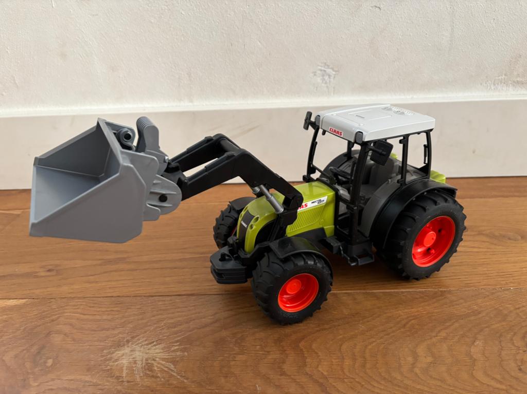 Claas tractor met voorlader - Bruder speelgoed, Ophalen of Verzenden, Zo goed als nieuw