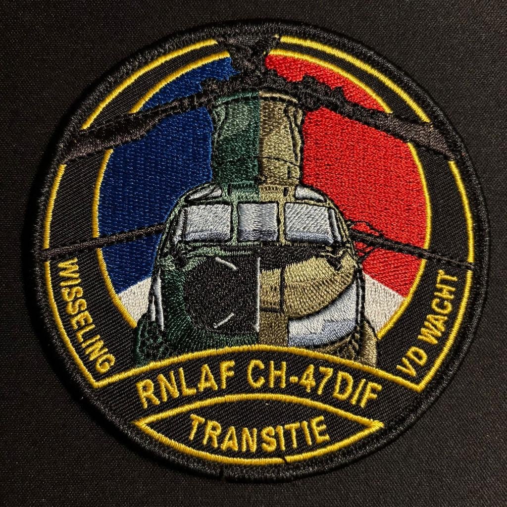 RNLAF 298sqn CH-47D/F Transitie Patch, Ophalen of Verzenden, Luchtmacht, Nederland, Embleem of Badge