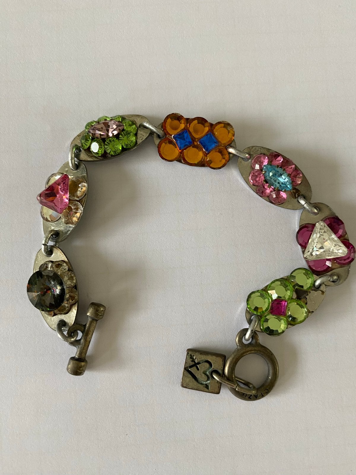 Otazu Armband Zilver met Kristallen - Compleet, Sieraden, Tassen en Uiterlijk, Armbanden, Ophalen of Verzenden, Gebruikt, Zilver