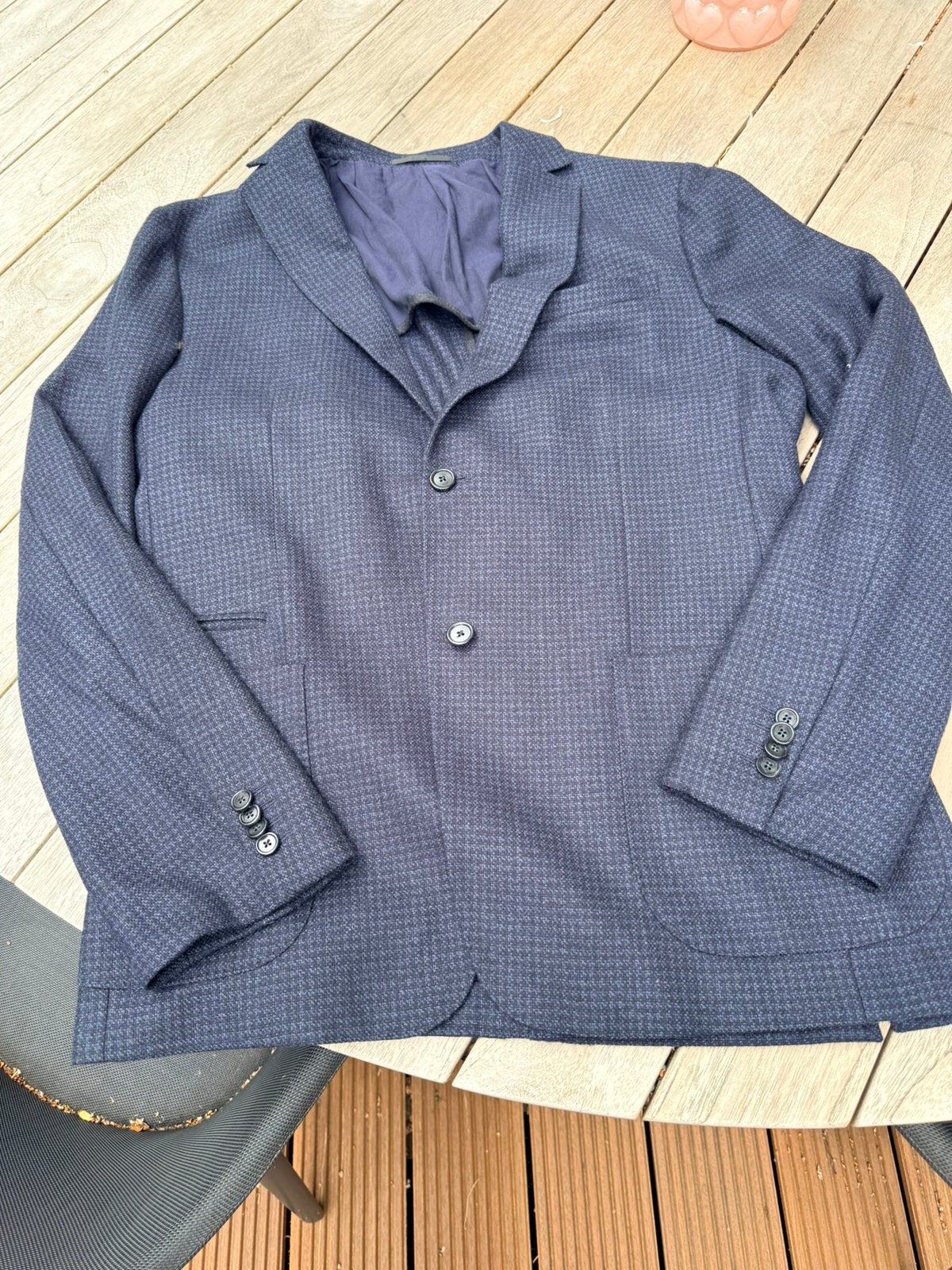 Z Zegna 100% wollen Colbert 54-R zgan Ermenegildo zegna, Ophalen, Zo goed als nieuw, Maat 52/54 (L), Blauw