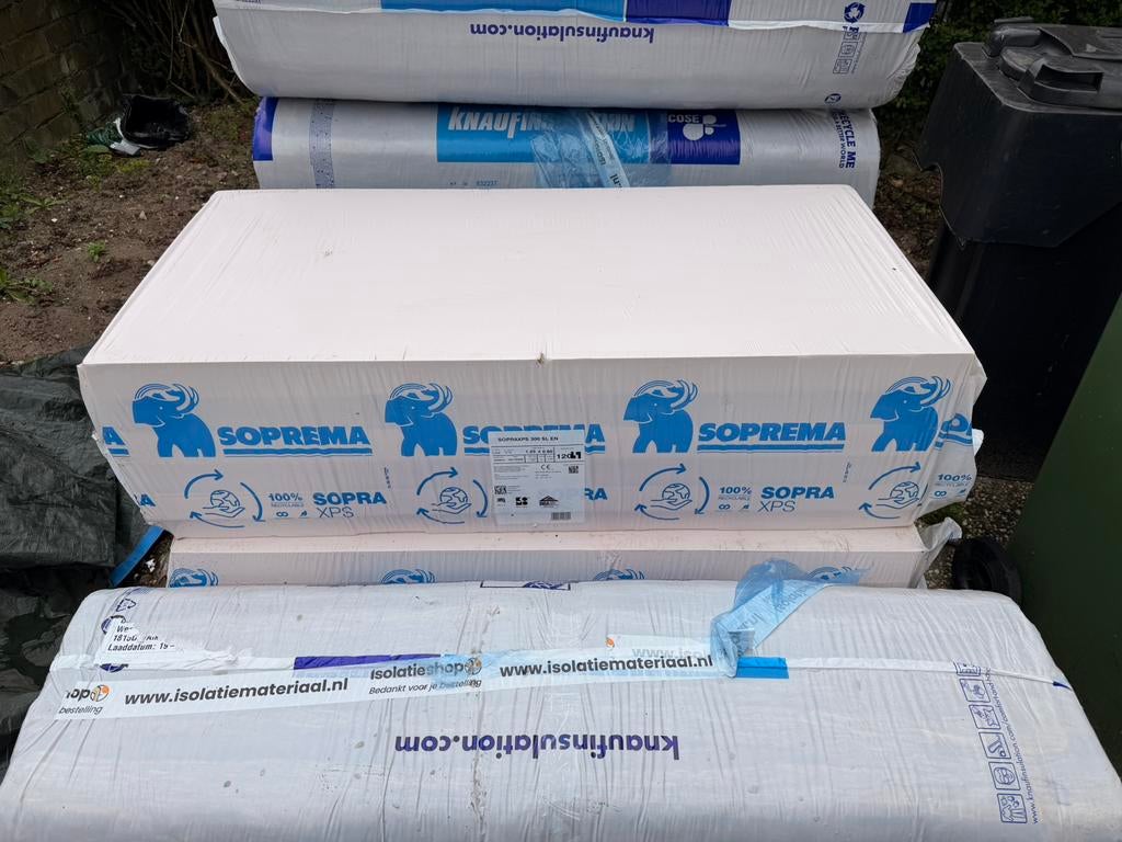 2 pakken (6 platen) XPS isolatieplaten 12 cm dik, Doe-het-zelf en Verbouw, Isolatie en Afdichting, Ophalen, Dakisolatie, 12 cm of meer