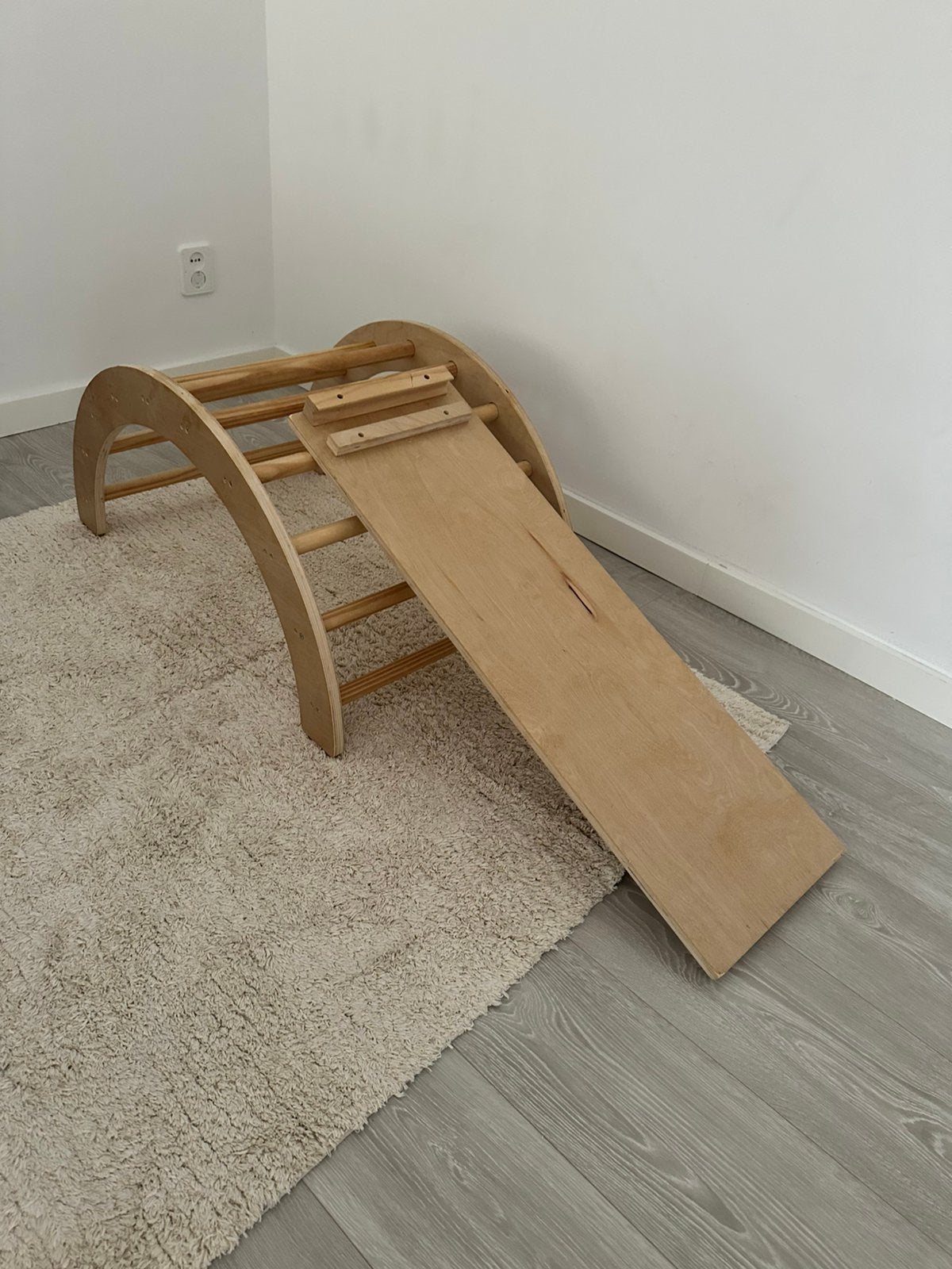 Klimrekje met trapje en glijbaan, Ophalen, Zo goed als nieuw