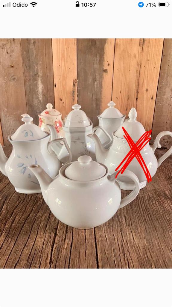 Theepotten brocante, Ophalen of Verzenden