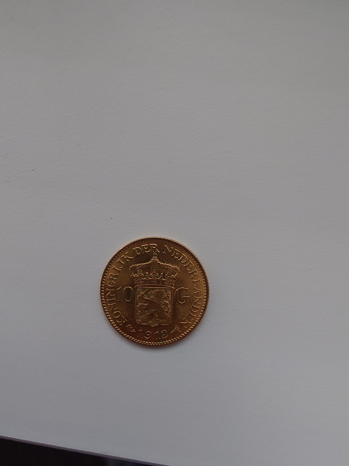 Gouden Tientje Koningin Wilhelmina 1912, Postzegels en Munten, Koningin Wilhelmina, Losse munt, 10 gulden, Goud
