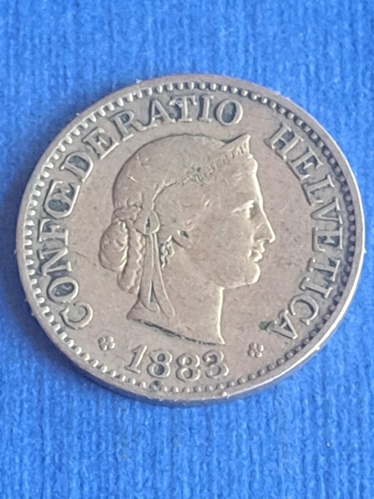 1883 Zwitserland 10 rappen, schaars, Verzenden, Overige landen, Losse munt