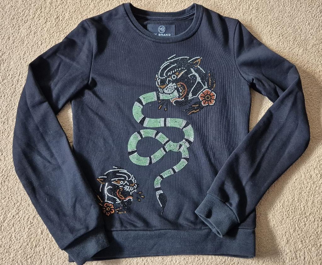 Sweater My Brand met opdruk zwart XS, Zwart, My Brand, Ophalen of Verzenden, Maat 34 (XS) of kleiner
