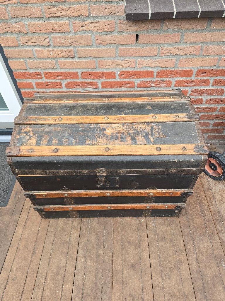 Prachtige Antieke Hutkoffer – Uniek Kleurrijk Interieur!, Ophalen of Verzenden