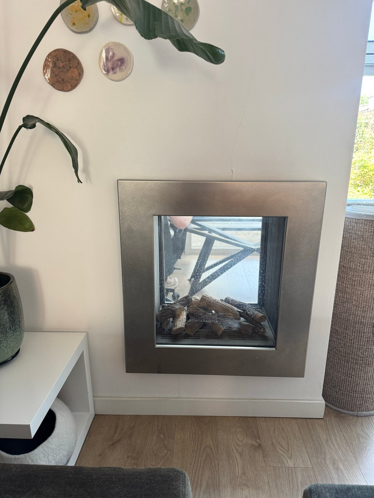 Doorkijk gas kachel - Inbouwhaard, Huis en Inrichting, Haarden, Ophalen, Gebruikt, Inbouwhaard, Gashaard