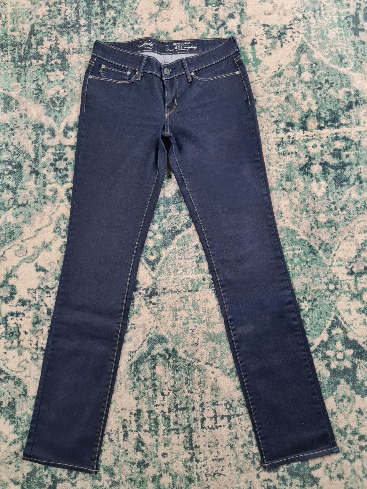 Levi's curve straight leg W27 L34 Tulsi2734 Blauw Mid-rise, Blauw, Ophalen of Verzenden, Zo goed als nieuw, W27 (confectie 34) of kleiner