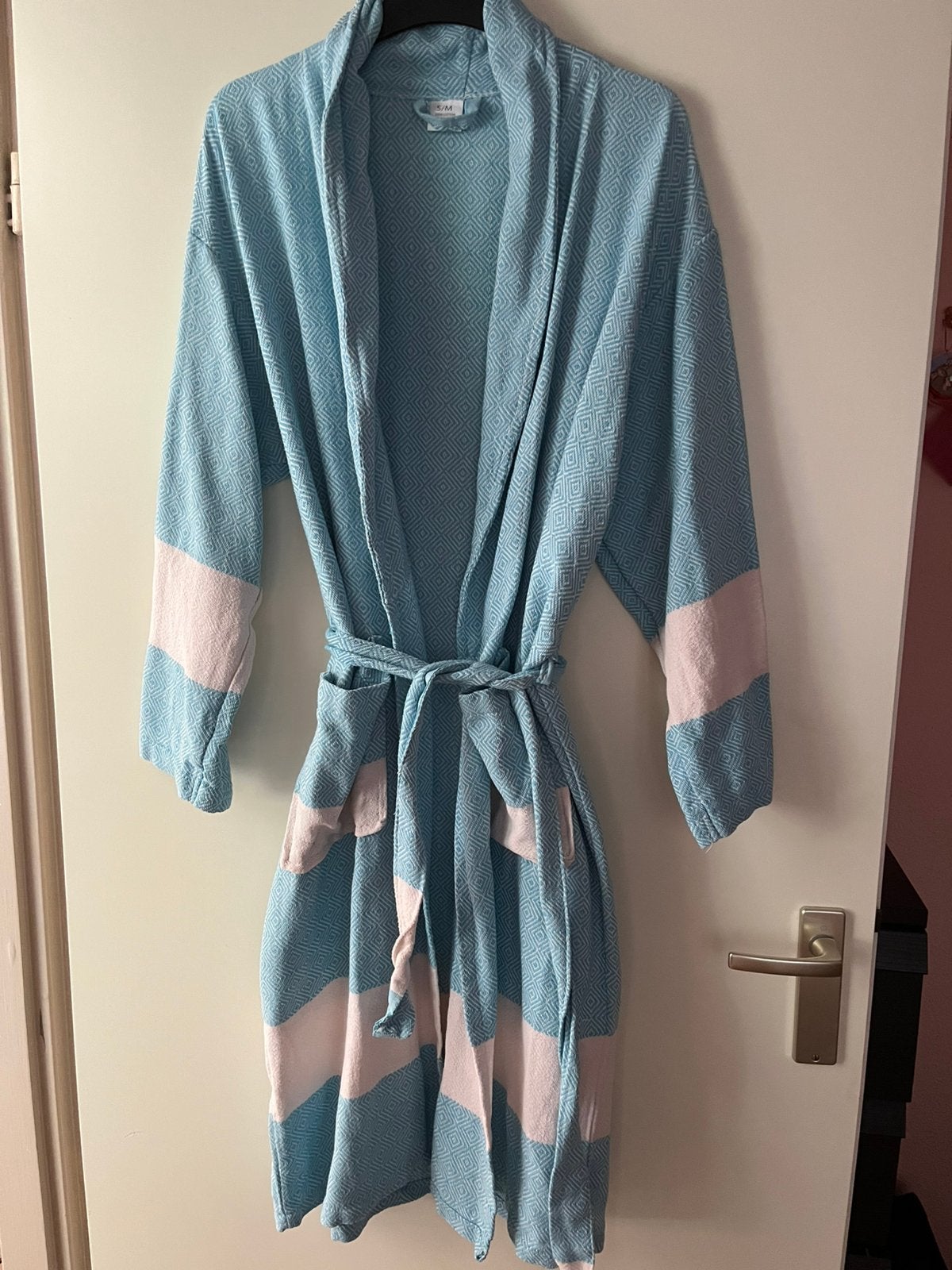 Te koop badjas, Kleding | Dames, Badmode en Zwemkleding, Ophalen, Zo goed als nieuw, Blauw