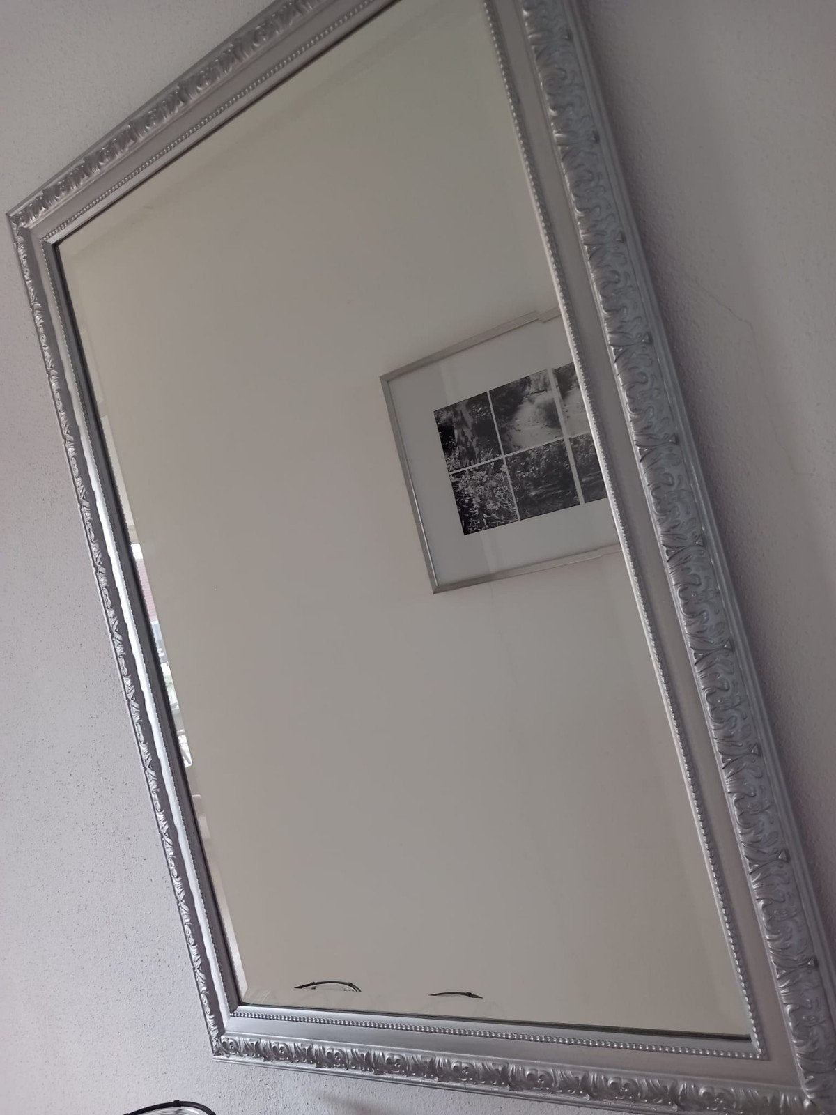 Spiegel zilverkleurig, Ophalen, Rechthoekig, Minder dan 100 cm