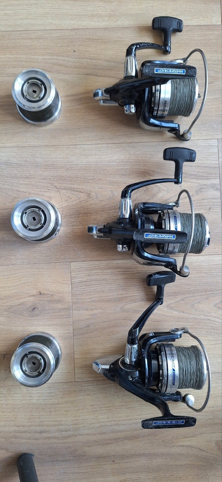 Daiwa Windcast S5500 Molenset (3 stuks), Watersport en Boten, Ophalen, Gebruikt, Molen
