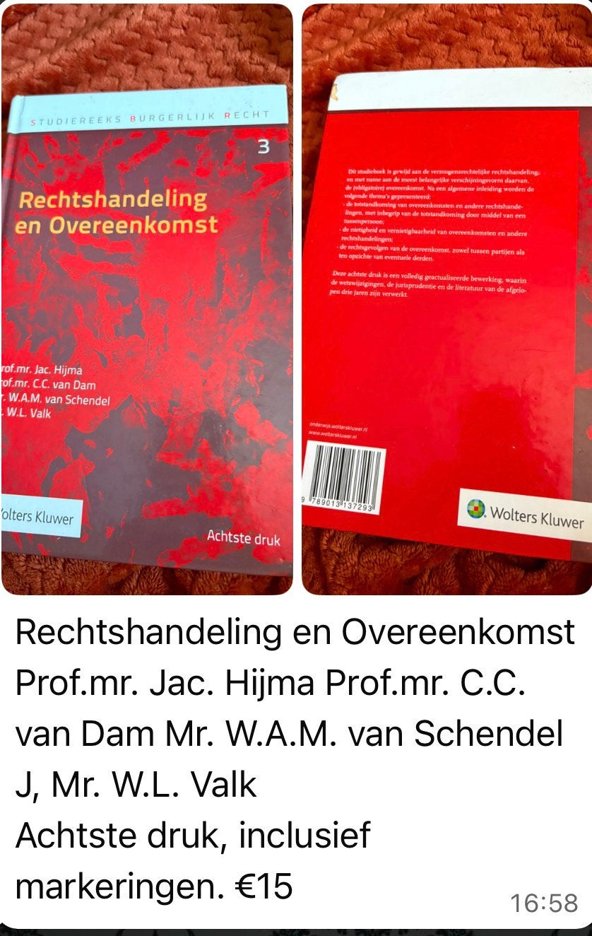 HBO/Universiteit Rechtenstudie, Ophalen of Verzenden, Zo goed als nieuw, Overige onderwerpen