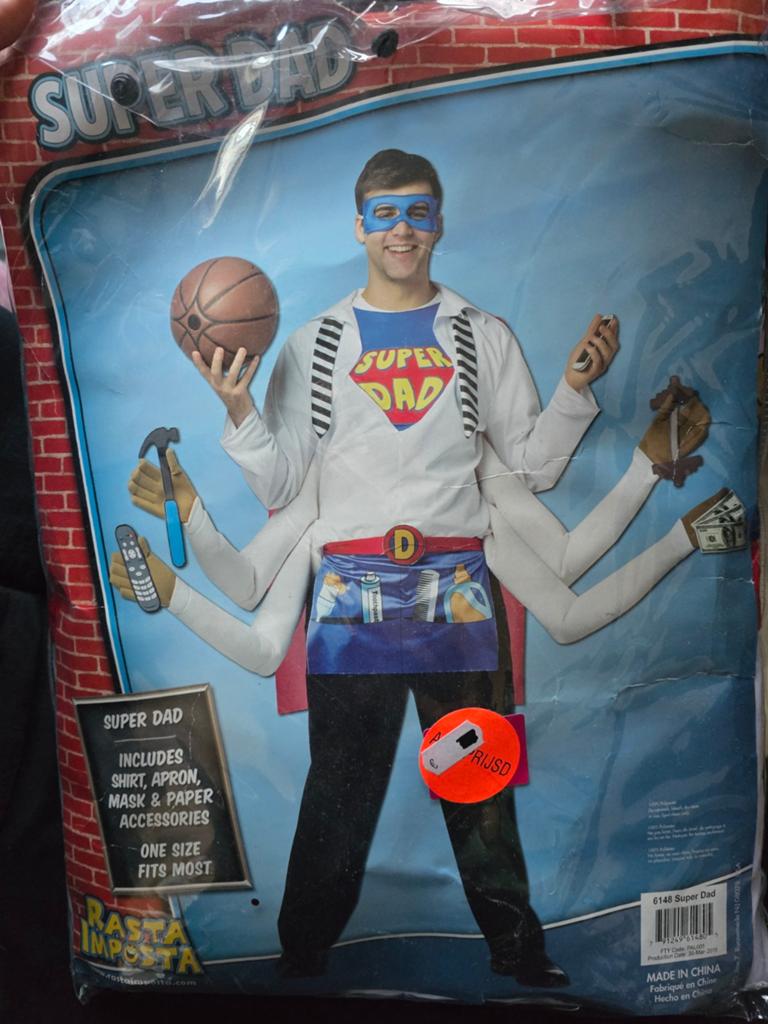 Nieuw! Superdad outfit one size inc accesoires. 19x, Ophalen of Verzenden, Nieuw, Overige maten