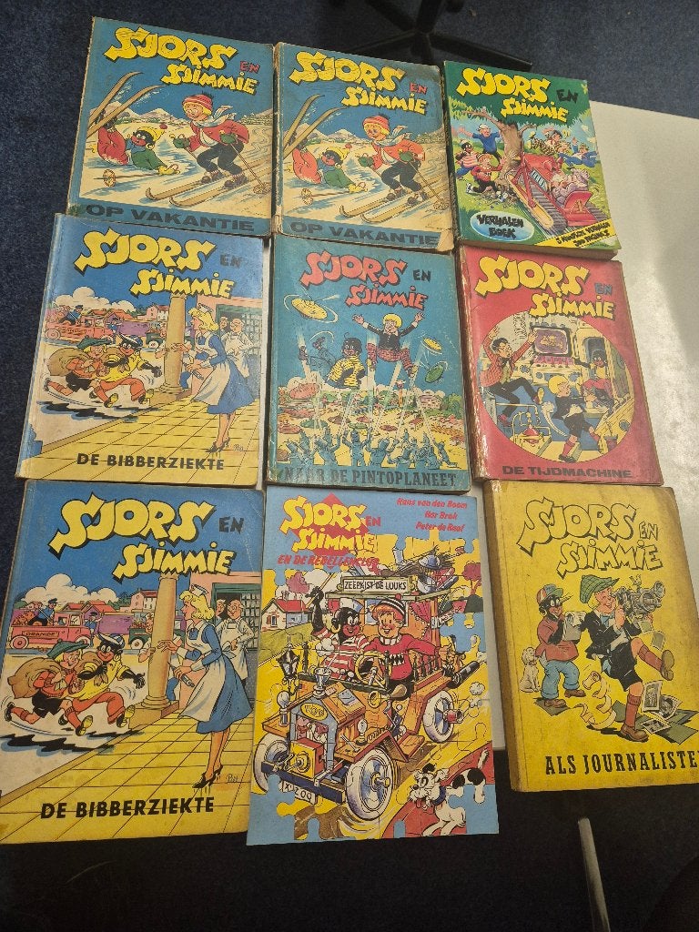 Mooie partij van 20 vintage Sjors en  (jaren 50 t/m 80), Meerdere stripboeken, Ophalen of Verzenden, Gelezen