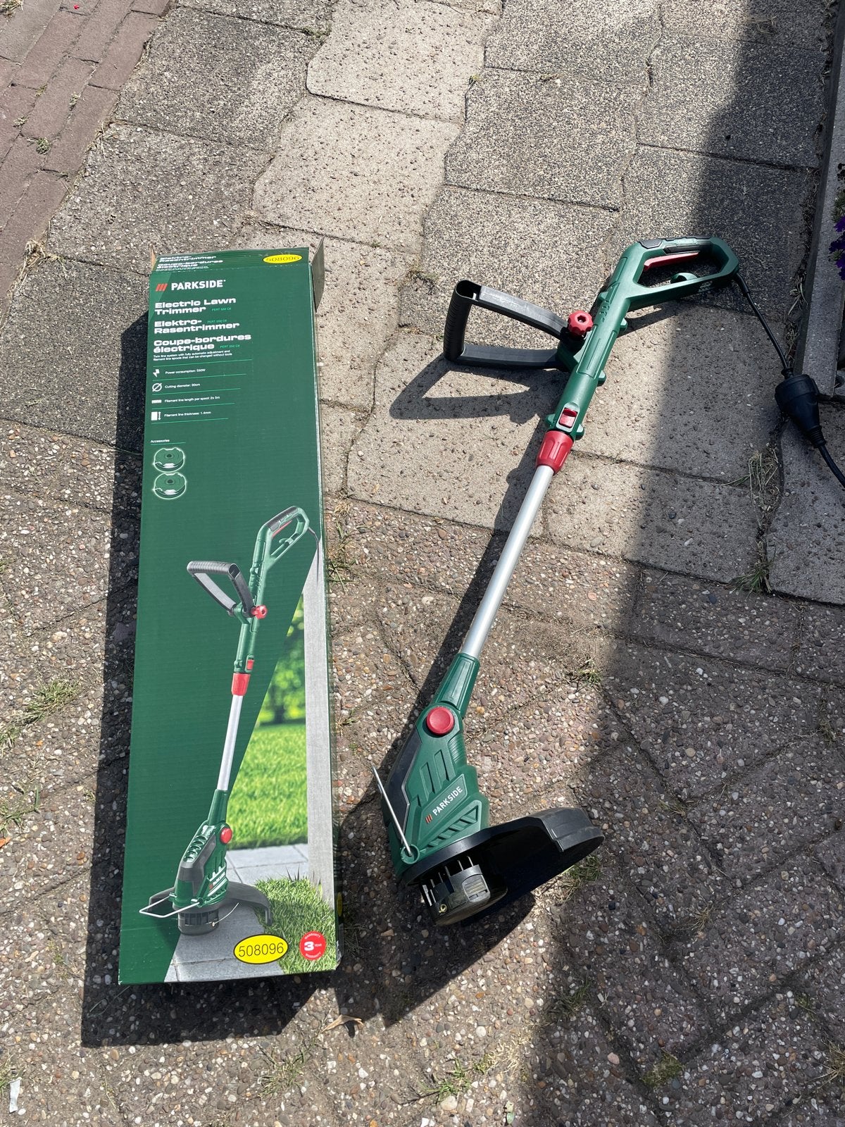Parkside Elektrische Grastrimmer - 1x gebruikt, Tuin en Terras, Ophalen of Verzenden, Nieuw, 30 tot 50 cm, Elektrisch