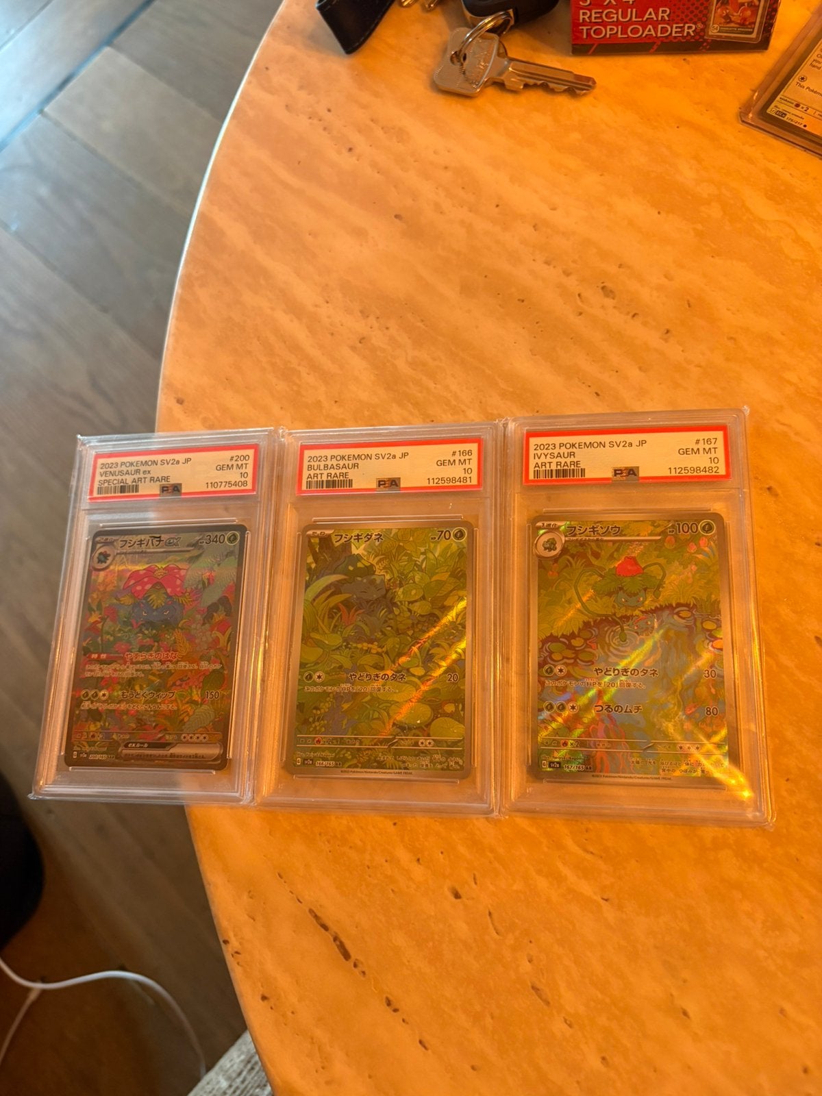 Bulbasaur Ivysaur Venusaur JP 151 PSA 10, Hobby en Vrije tijd, Verzamelkaartspellen | Pokémon, Ophalen of Verzenden, Zo goed als nieuw