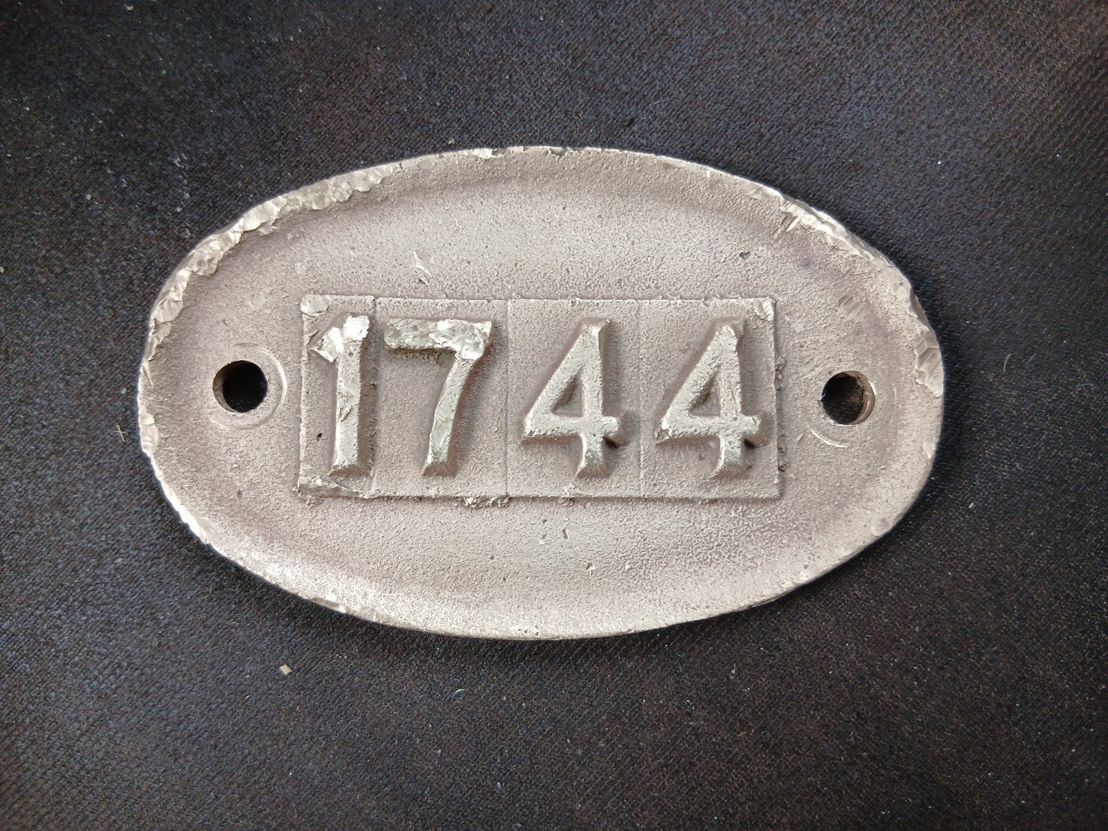 Bronzen plaatje locomotief 1744, Ophalen of Verzenden
